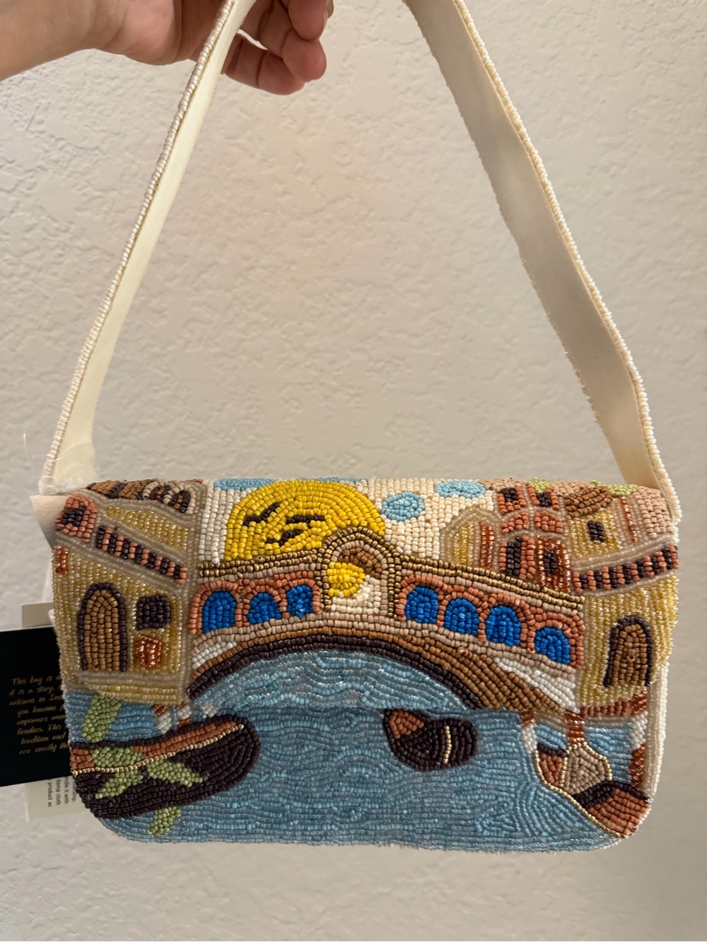 Viral Venice Beaded Shoulder Bag Made in India NWT